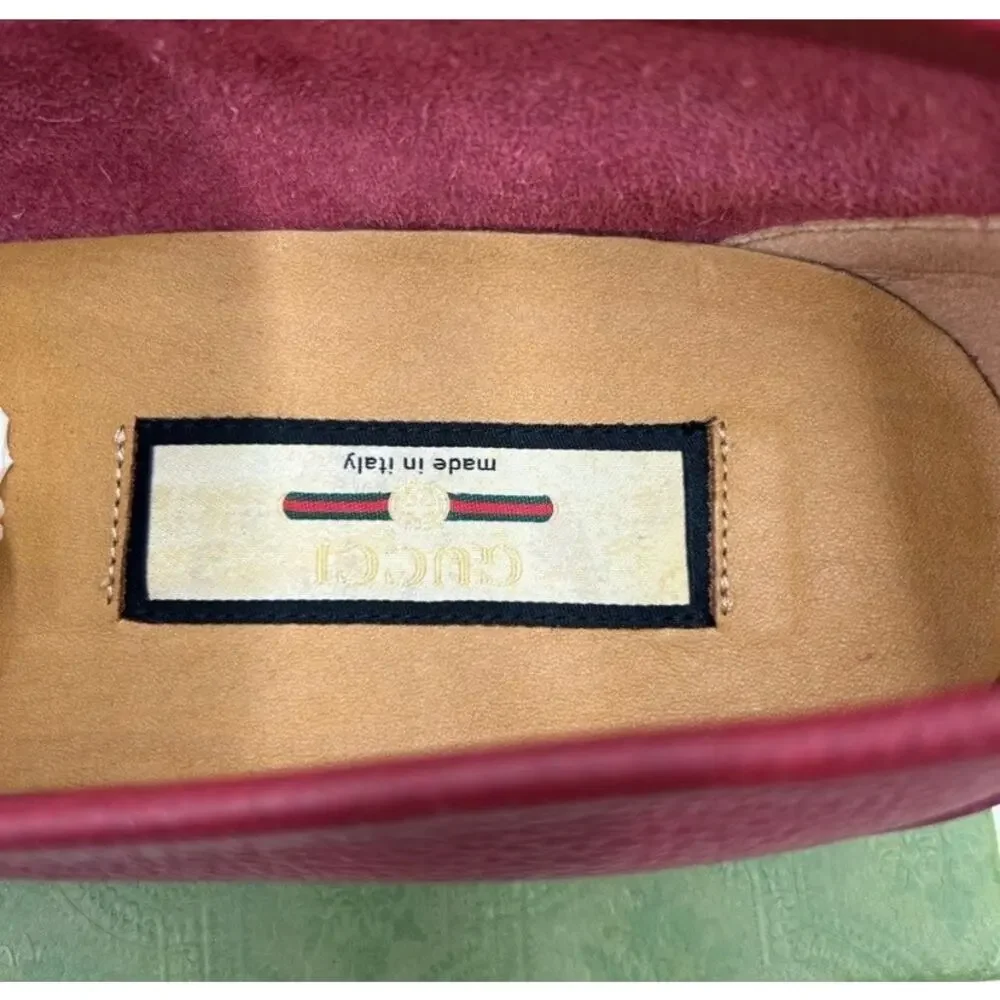 Men's Gucci horse bit web striped loafer size 9 fit 9.5 US made in Italy